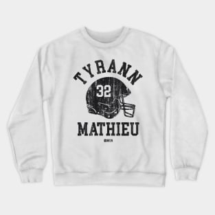 Tyrann Mathieu New Orleans Helmet Font Crewneck Sweatshirt